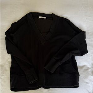 rag & bone Men's Deep Black V-Neck Sweater